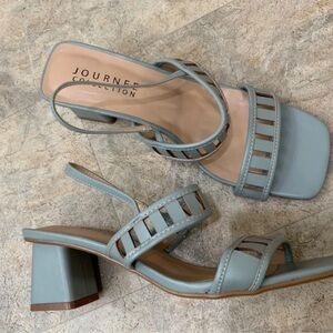 Journee Collection Women's Blue Strappy Heels